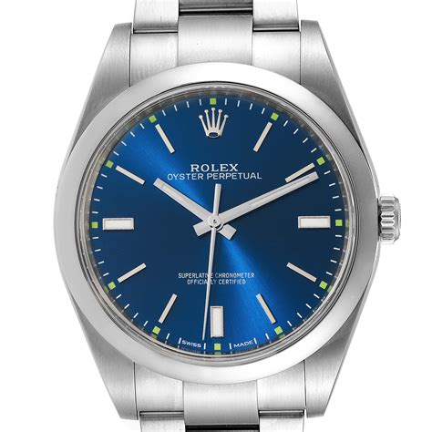 rolex oyster perpetual blue dial